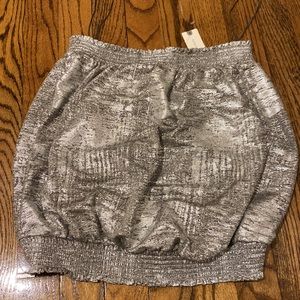 Shimmery strapless top— BRAND NEW